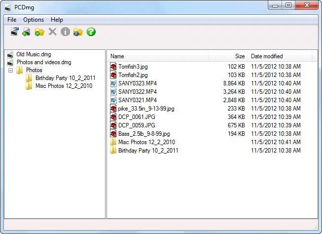 opening dmg file in windows xp